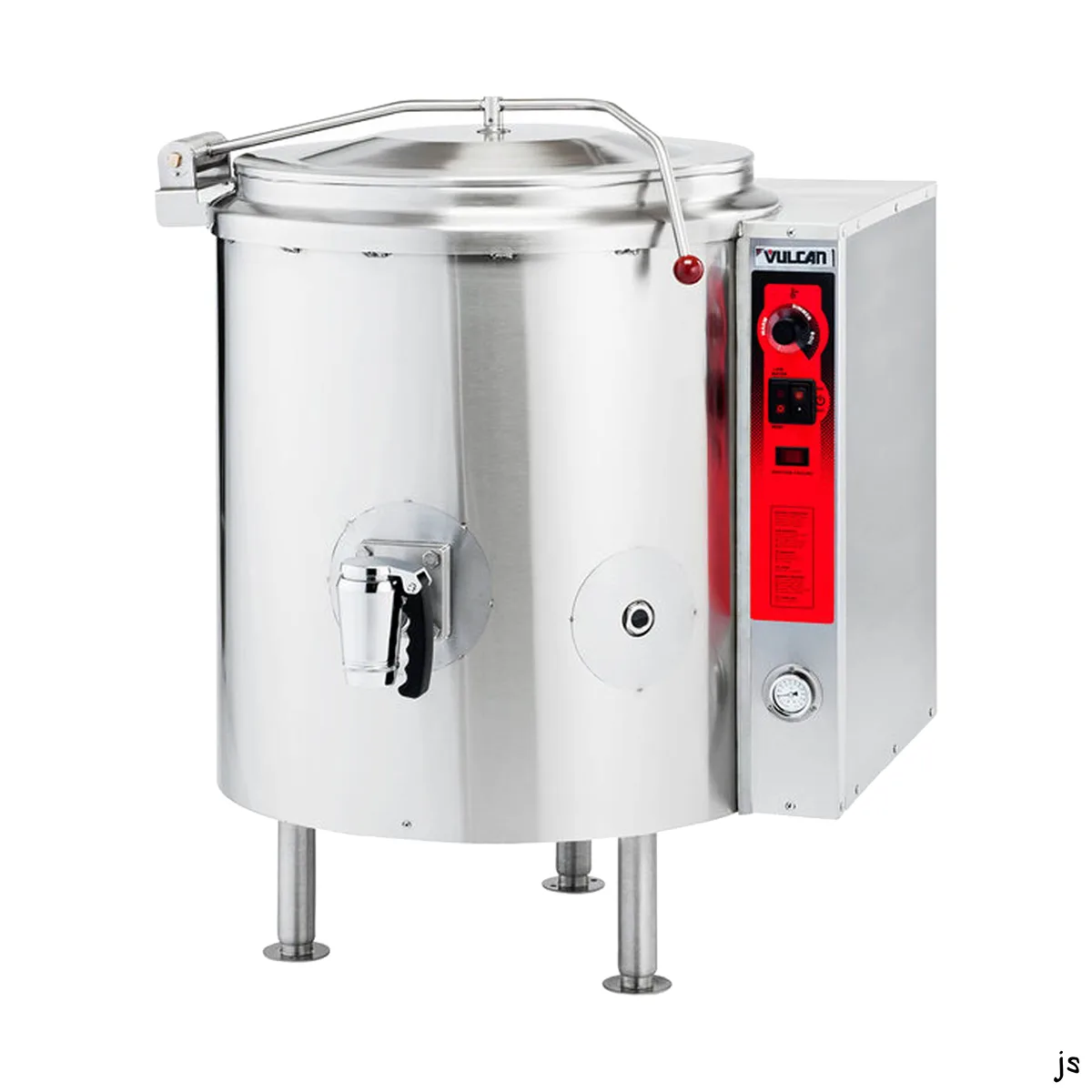 Vulcan K60GL 60 Gallon Floor Stationary 2/3 Steam Jacketed Gas Kettle, 100.000 BTU