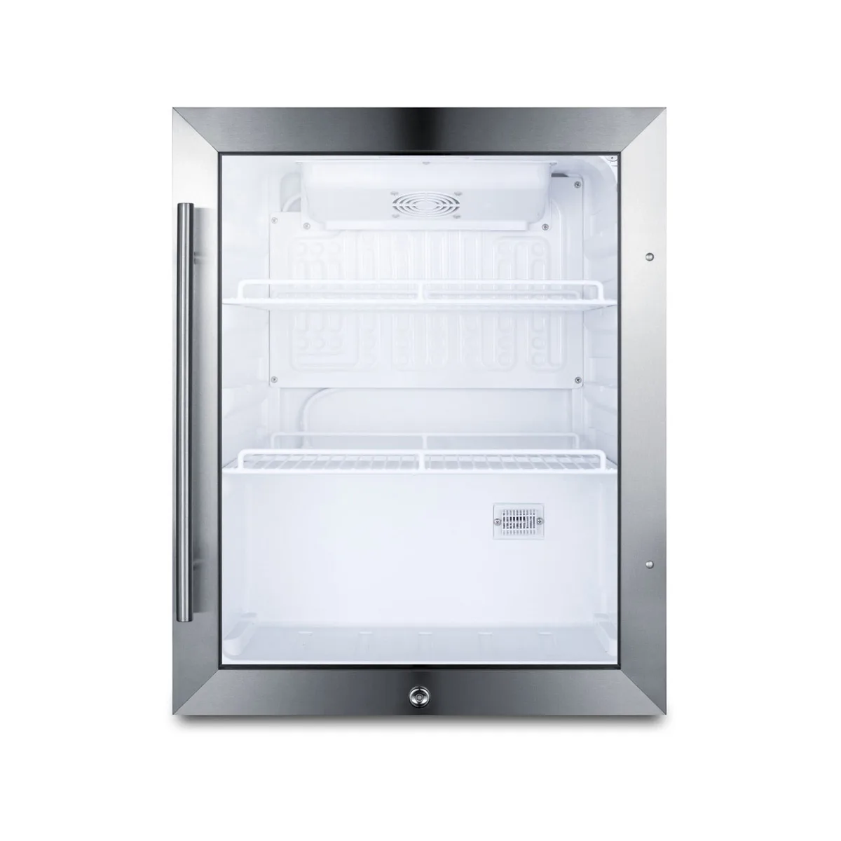 Summit SCR314LCSS 19" Countertop Beverage Glass Door Merchandiser, 2.1 cu. ft.