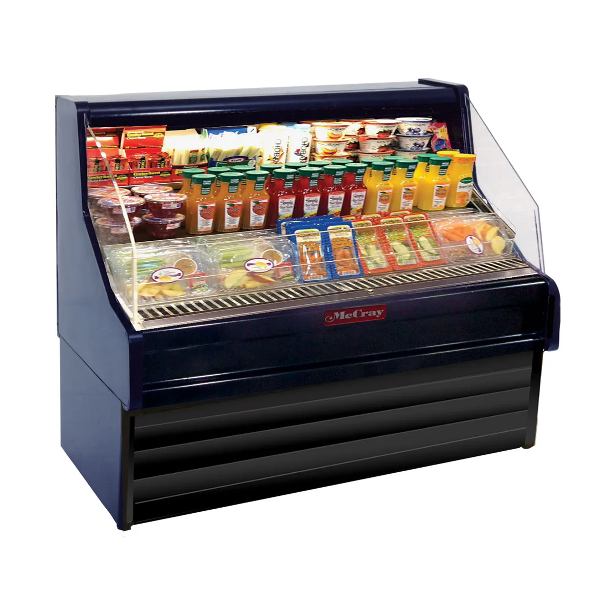 Howard-McCray SC-OS35E-4-B-LED 51" Horizontal Impluse Open Merchandiser in Black, Self-Contained