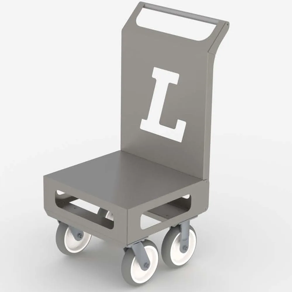 Lakeside 155048 Stainless Steel Utility Dolly, 300 lbs, 30x20 Platform, 8 Casters