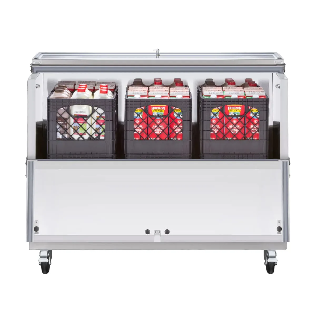 Maxx Cold MXMC49HC 49" Single Sided Milk Cooler, Cold Wall, 12 Crates Capacity
