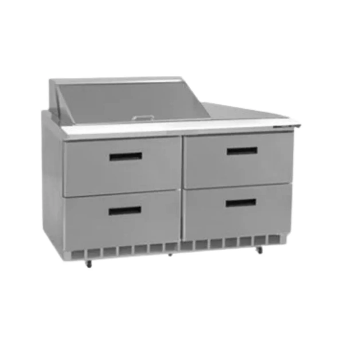 Delfield STD4460NP-12M 60" 2-Section Mega Top Sandwich and Salad Prep Table, 12 Pans, 4 Drawers