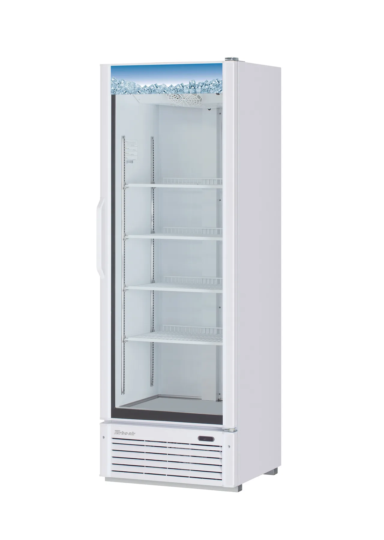 Turbo Air TGM-15W-N6 27" 1-Glass Door White Merchandiser Refrigerator, 14.44 cu. ft.