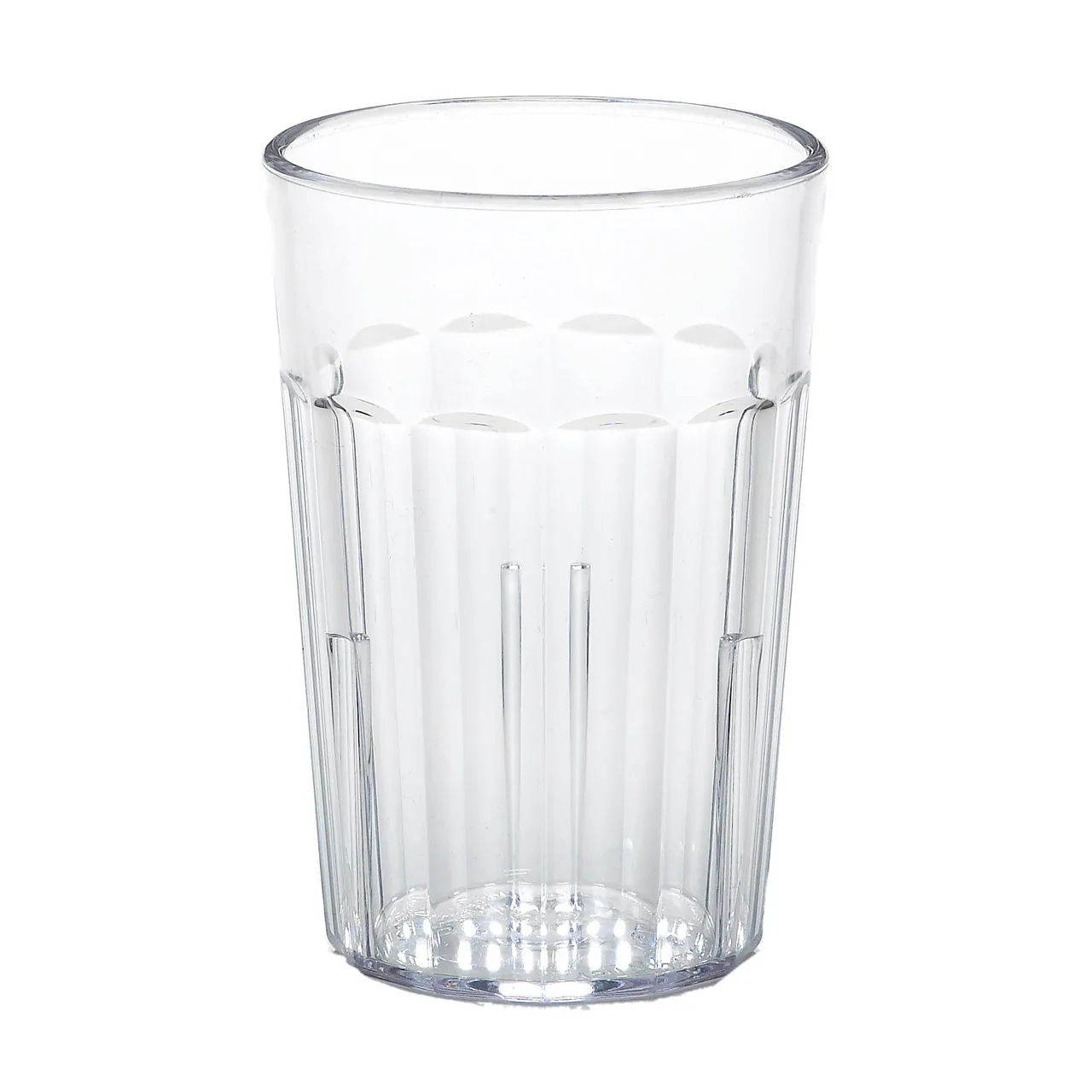 Cambro NT5152 - 6.4 Oz Clear Fluted SAN Tumbler, 2.5" Top Dia, Sani‑Rim Lip, Dishwasher Safe