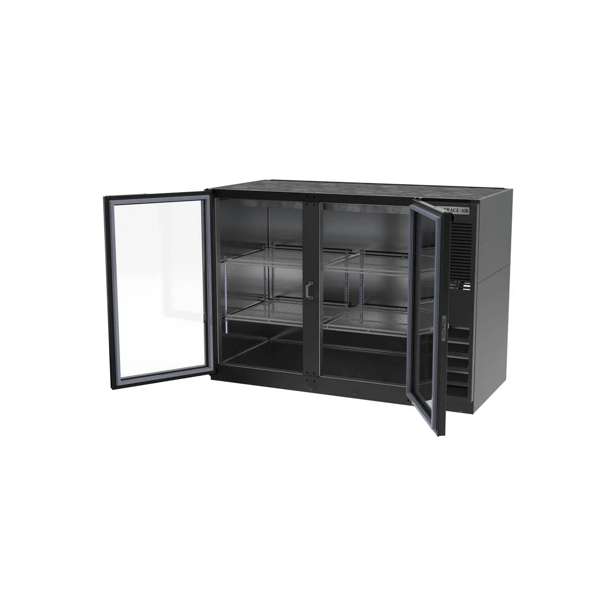 Beverage Air BB48HC-1-G-B 48" Two Section Back Bar Cooler with Glass Door, 12.4 cu. ft.