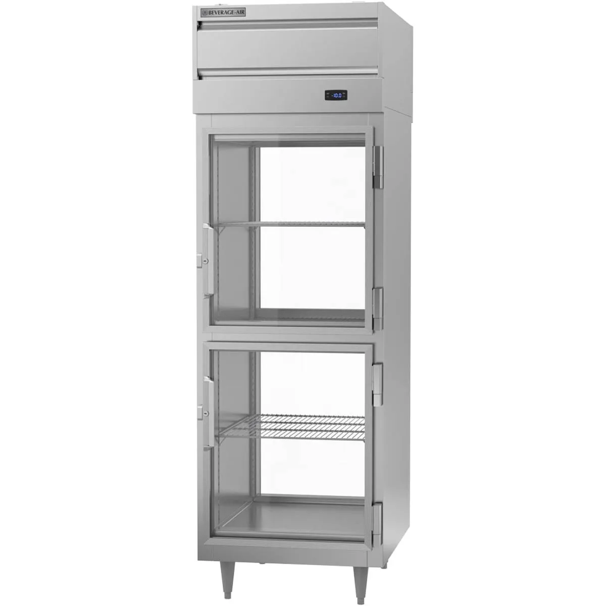 Beverage Air PFD1HC-1BHG 27" One Section Pass-Thru Freezer w/ 4 Glass Half Doors, 23 cu. ft.