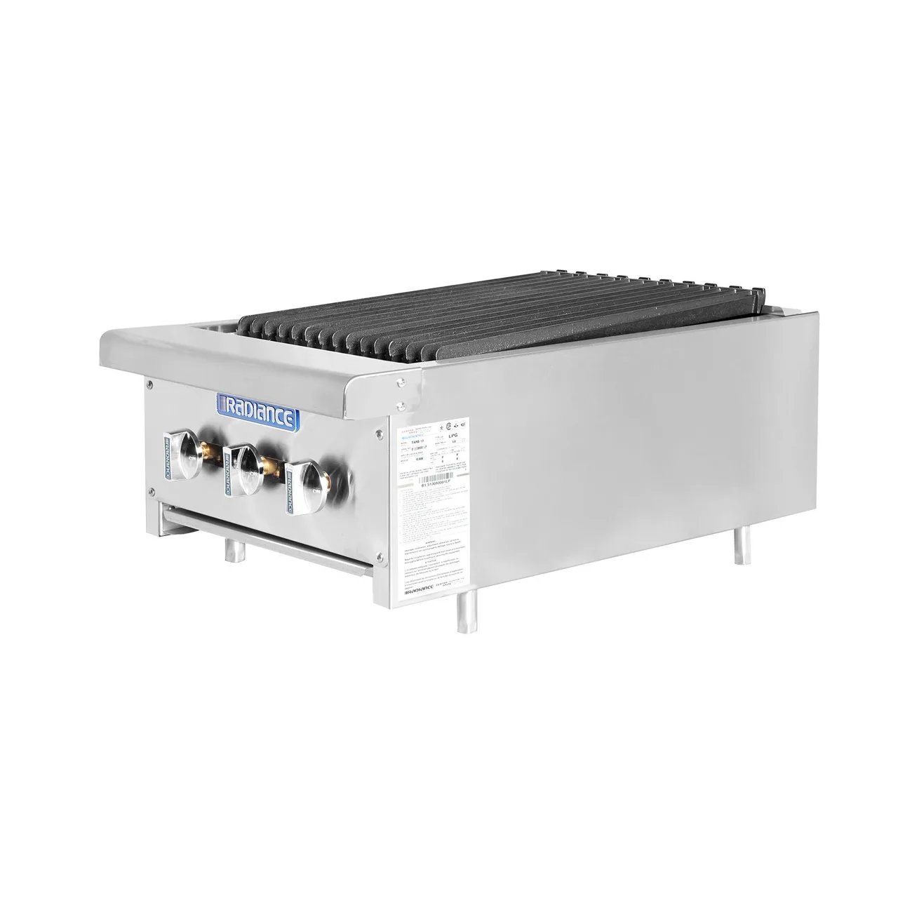 Turbo Air TARB-18 18" Countertop Gas Radiant Charbroiler w/ (3) Burners, 45.000 BTU