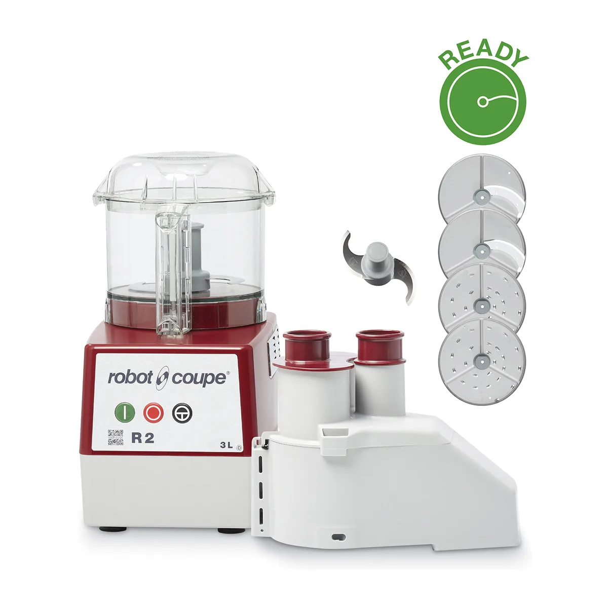 Robot Coupe R2NCLR Combination Food Processor, 3 Liter Polycarbonate Clear Bowl, 1 HP, 1725 RPM