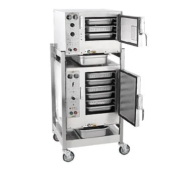 AccuTemp S3/S62081D060 DBL 9 Pan Electric Boilerless Convection Steamer, (2) Cavity, Connectionless