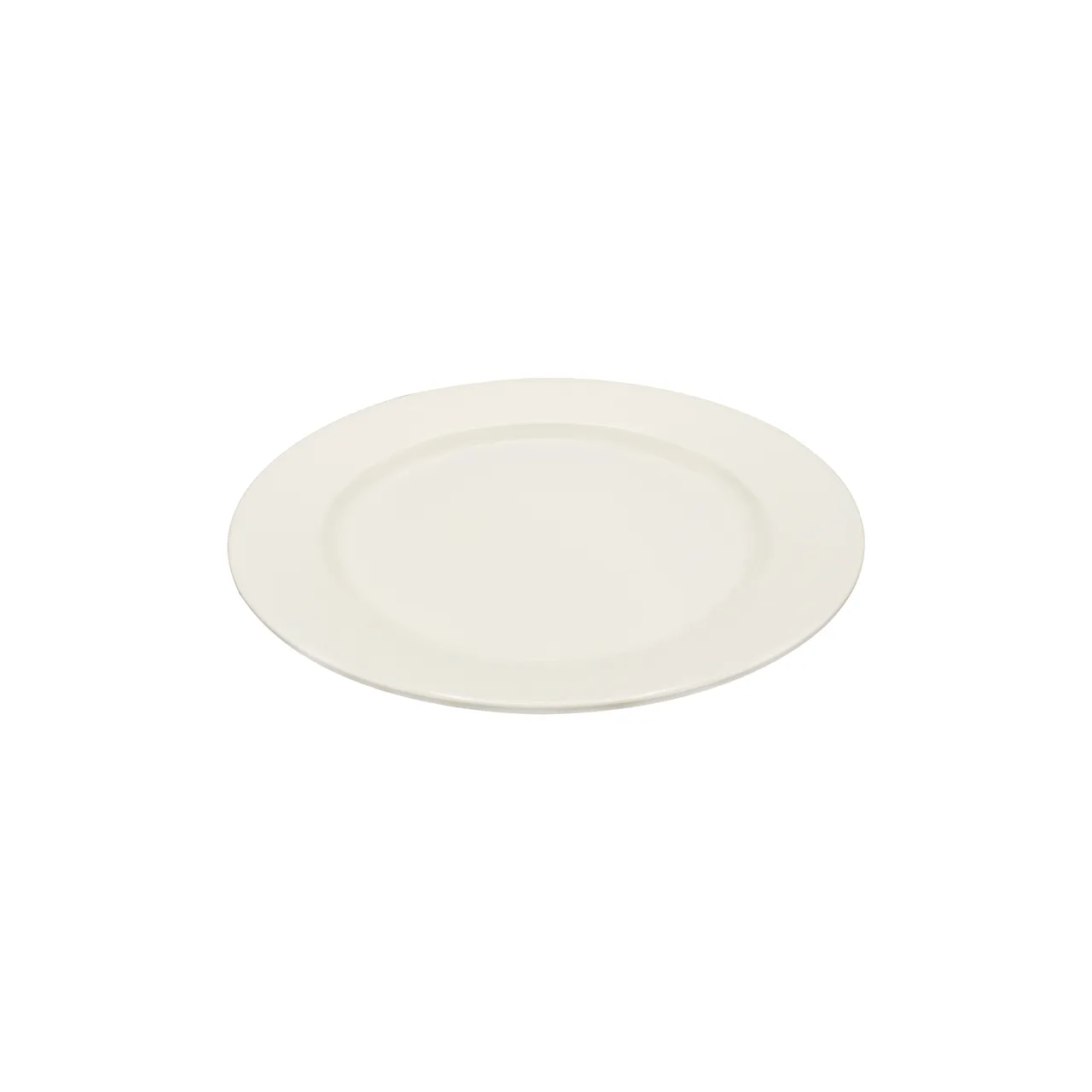 CAC China MLDRE-16 - 10.5" Ivory Melamine Plate, Rolled Edge, 1" Height - 1 Dozen