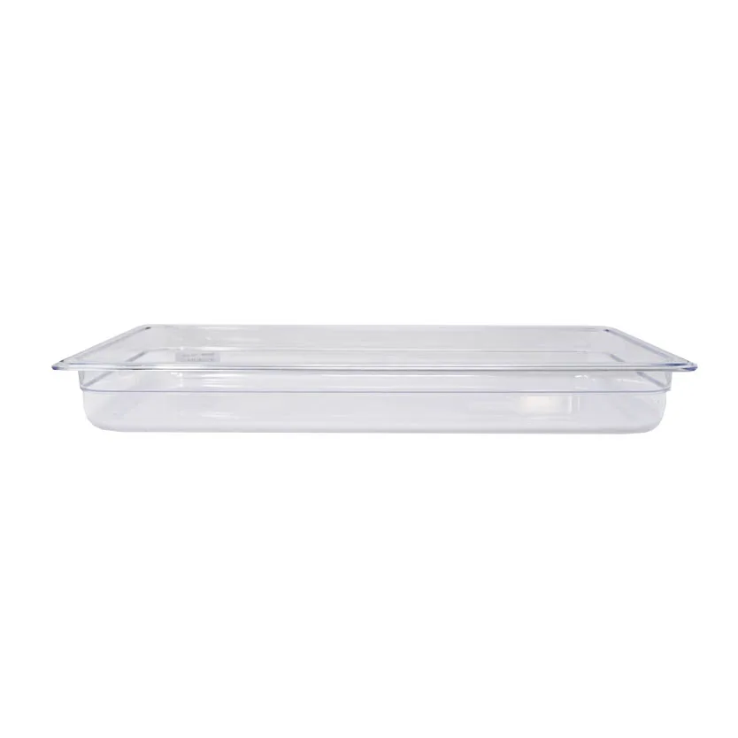 Omcan USA 80056 Full-Size 1/1 Food Pan, 20-3/4" x 12-4/5" x 2-1/2" Clear Polycarbonate, NSF