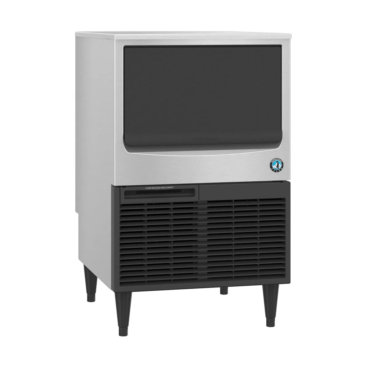 Hoshizaki KM-161BWJ 24" Water Cooled Crescent 153 lb Undercounter Ice Machine with 78 lb Bin, ADA