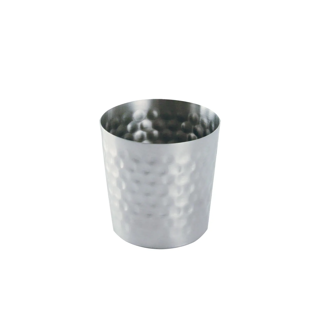 CAC China SMFC-3H Mini Fry Cup, 3-1/2" Diameter x 3-1/2" Height, Stainless Steel, Hammered Finish