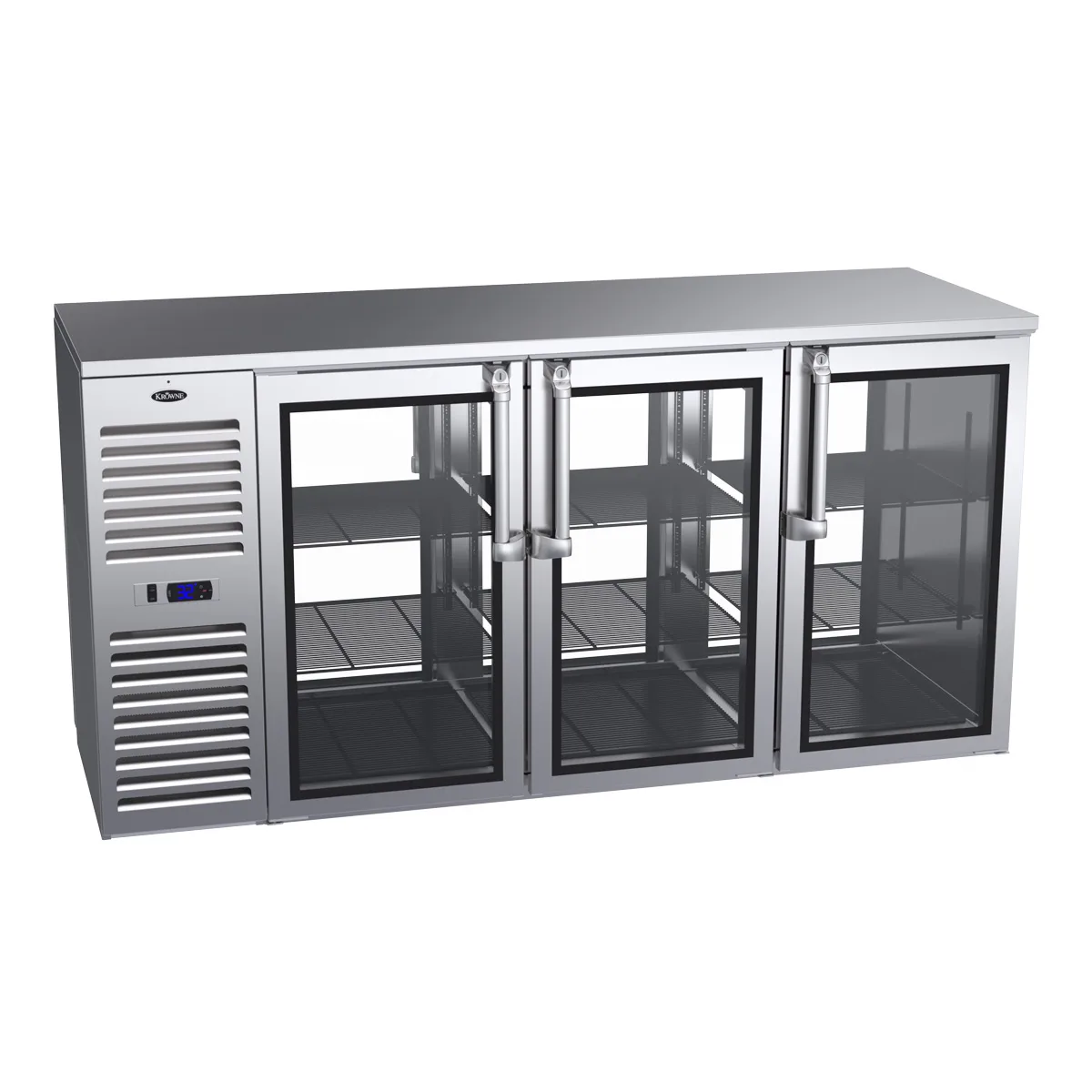 Krowne KPT72L 72" Pass-Thru Solid Door Back Bar Cabinet