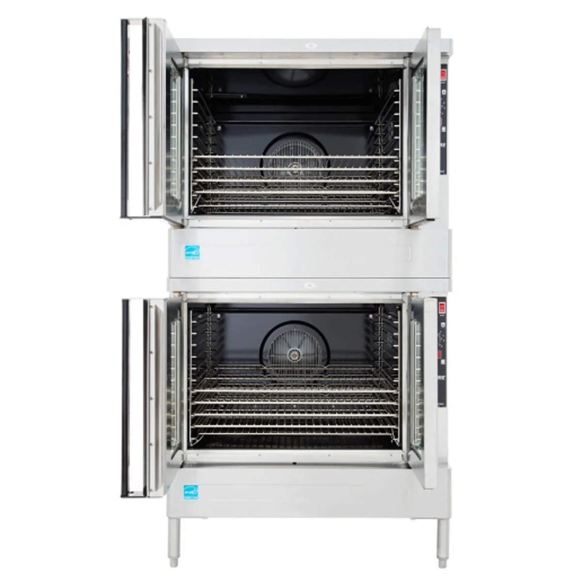 Blodgett ZEPH-200-G-ES DBL Zephaire Double Deck Full Size Gas Convection Oven w/ Bakery Depth, 100.000 BTU 