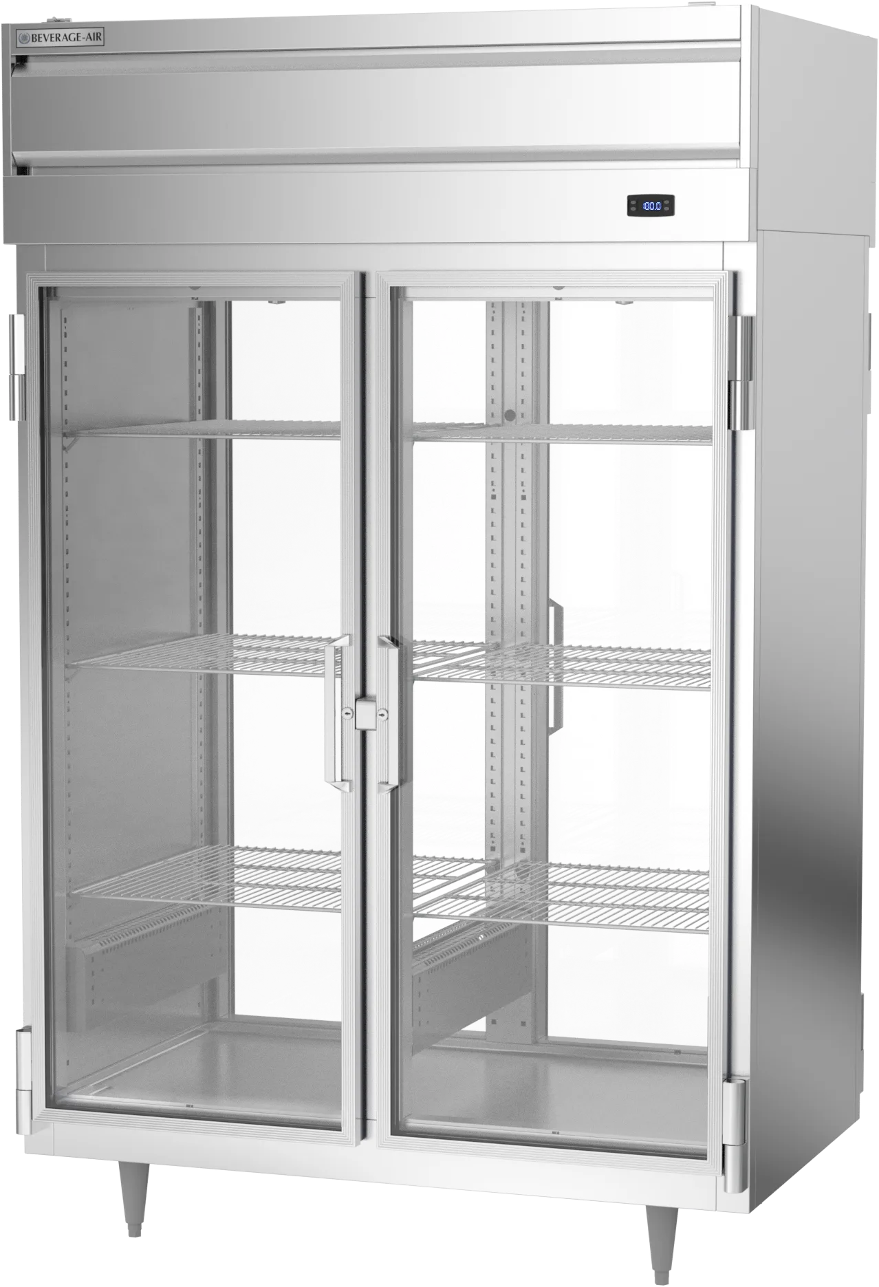 Beverage Air PH2-1BG-PT 2-Section Pass-Thru Warming Cabinet, 43.5 cu ft, Clear Doors, Stainless Steel Front, Aluminum Interior, Digital Thermometer