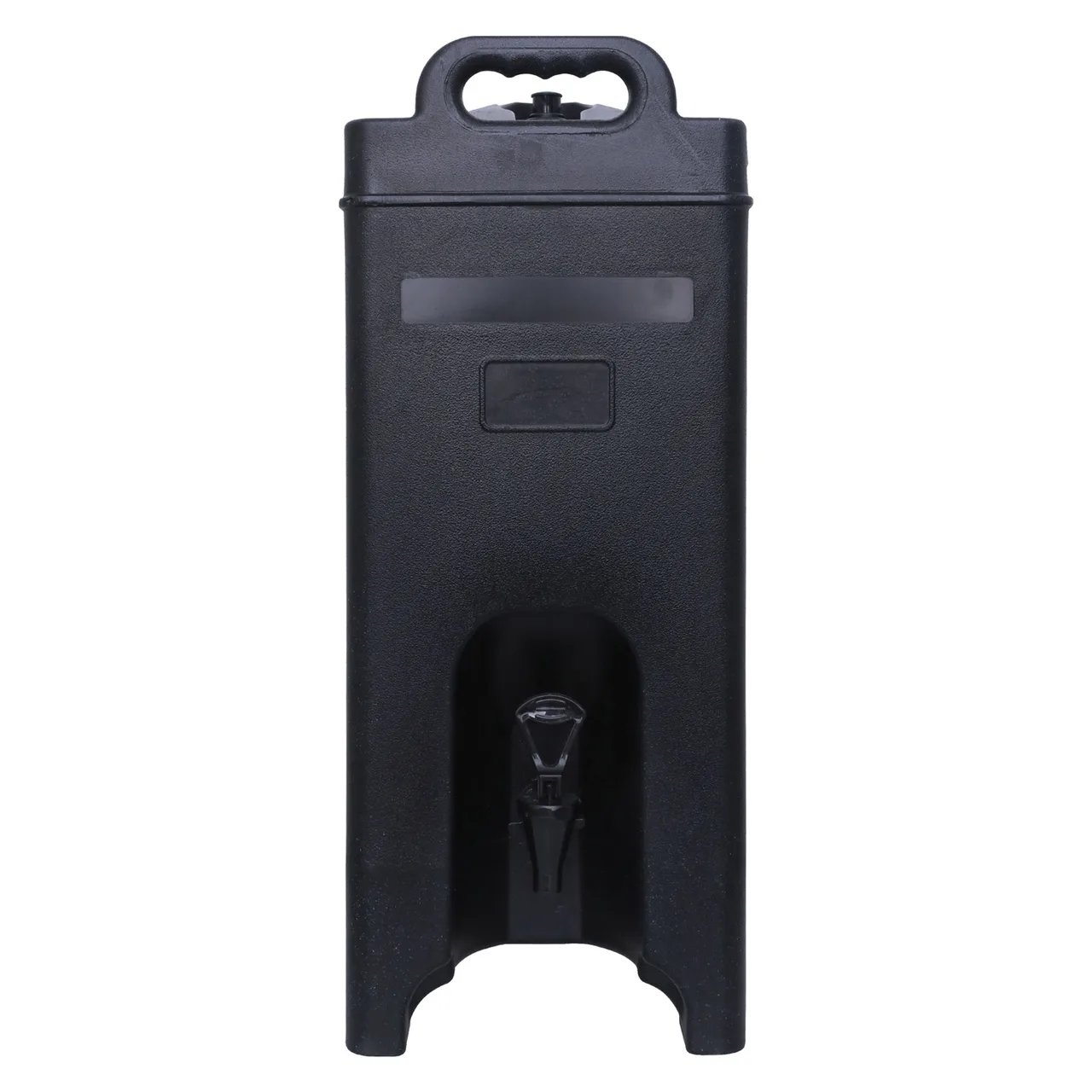 CAC China ICBV-5K Dispenser, 5‑Gal Black Plastic, 16.75" L x 10.25" W x 2.5" H, Faucet - Set