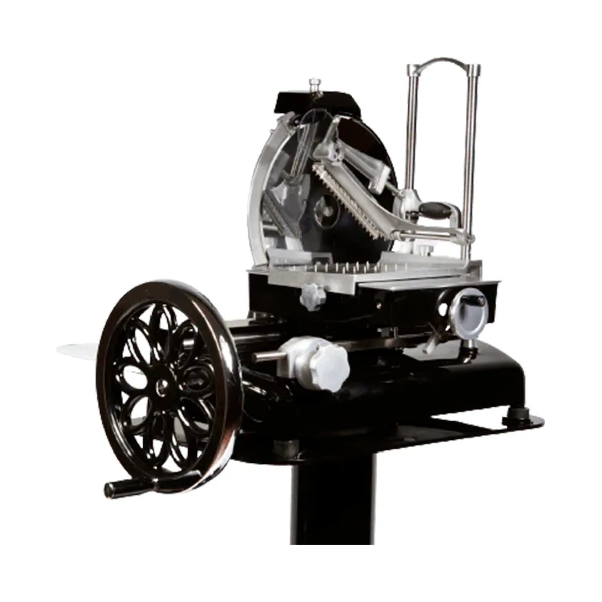 AMPTO 350 VOLANO Manual Flywheel Slicer, 14" Blade, 0 to 3/32" Cutting Thickness, Black Color