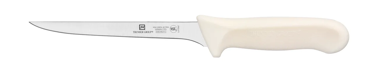 Thunder Group SLKF404WT Boning Knife, 6" Blade, Narrow, Polypropylene Handles