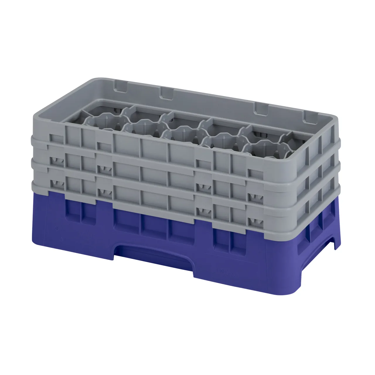 Cambro 17HS638186 Camrack Glass Rack, Navy Blue, Half Size, 17 Compartments, 2-7/8" Max Dia, 6-7/8" Max Height