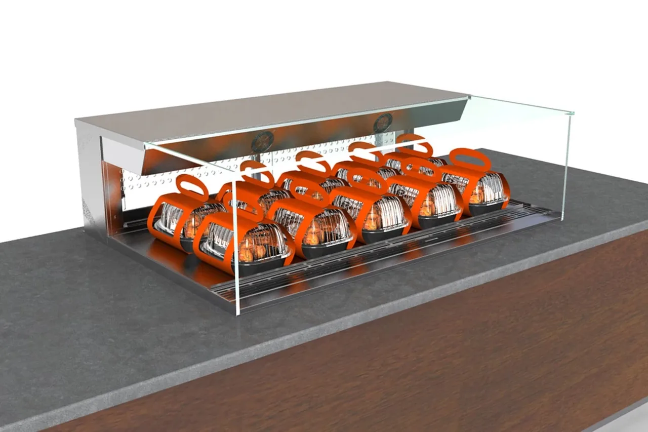 Structural Concepts NE4813HSSV Reveal® Self-Service Heated Slide In Counter Case