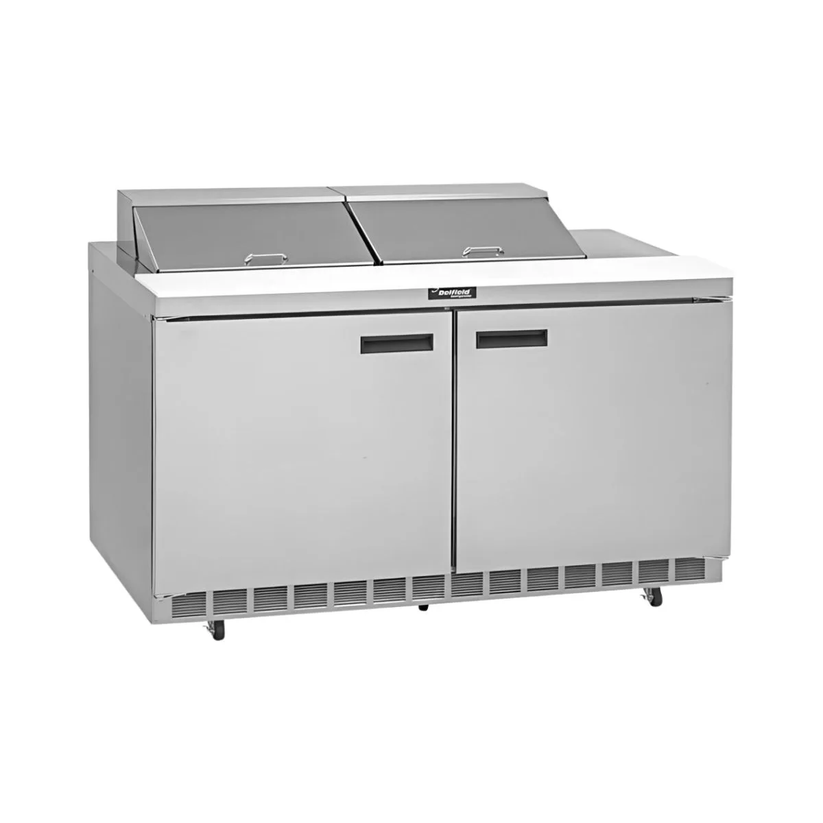 Delfield ST4460NP-12 60" 2-Door Sandwich and Salad Prep Table, 12 Pans, Stainless Steel