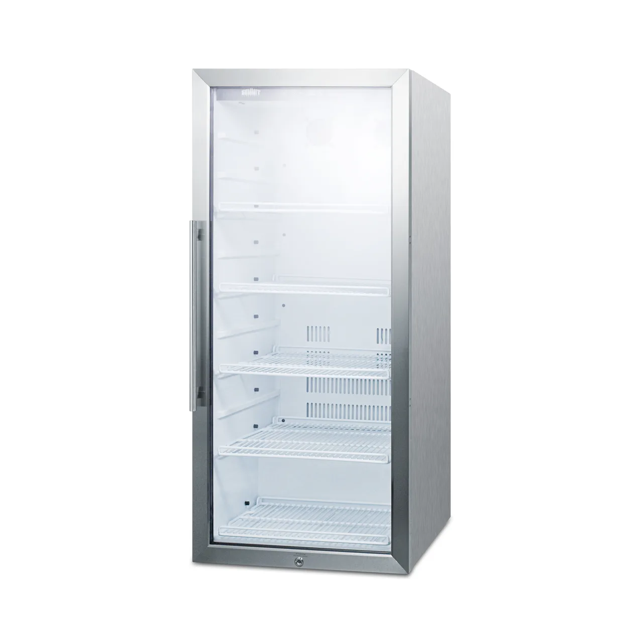 Summit SCR1006CSS Beverage Center with Locking Glass Door, Stainless Steel Exterior, 9 cu.ft