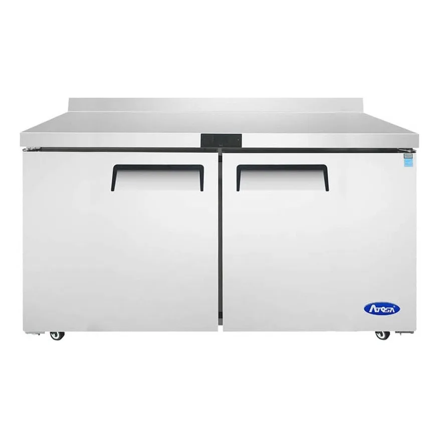 Atosa USA MGF8410GR 60" 2-Section Worktop Refrigerator w/ 2 Doors, 17.2 cu. ft.