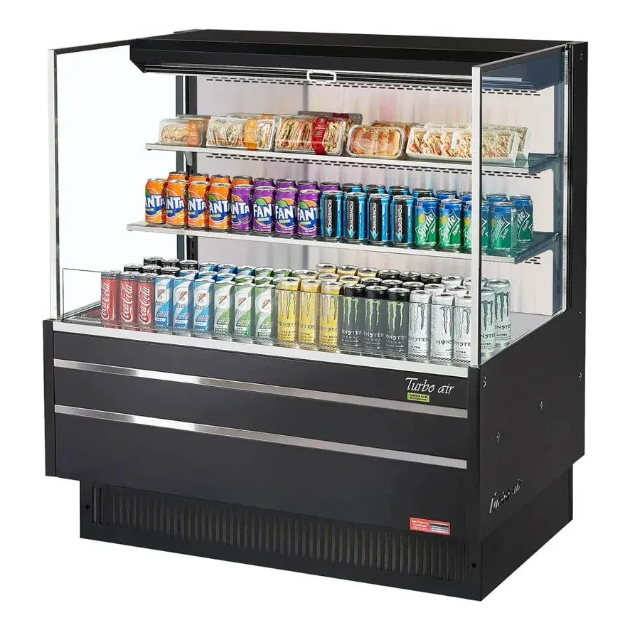 Turbo Air TOM-48L-UF-W(B)-3S-N 46″ Horizontal Open Air Merchandiser, Specify Exterior, Self-Contained, 2 Shelves, 15.2 cu. ft.