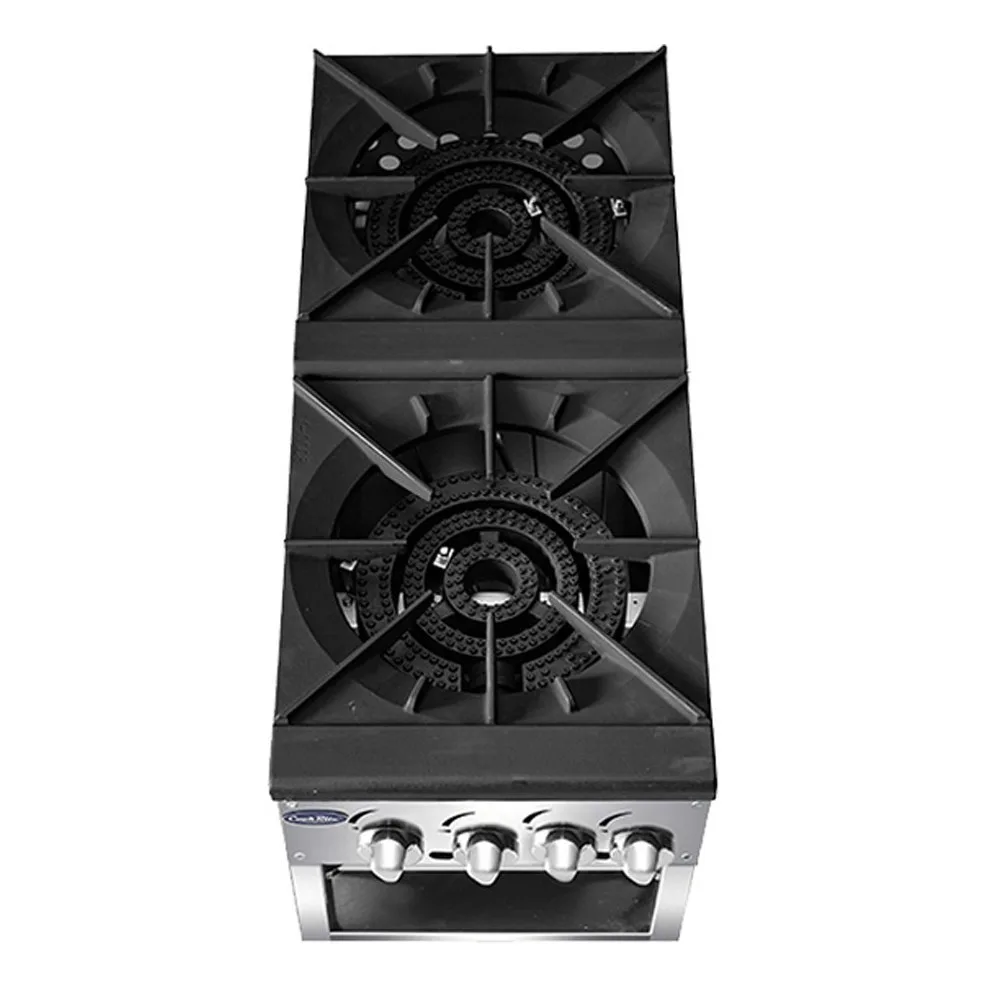 Atosa USA ATSP-18-2 18“ Gas Stock Pot Range (Stove) w/ (2) Three Ring Burners, 160.000 BTU