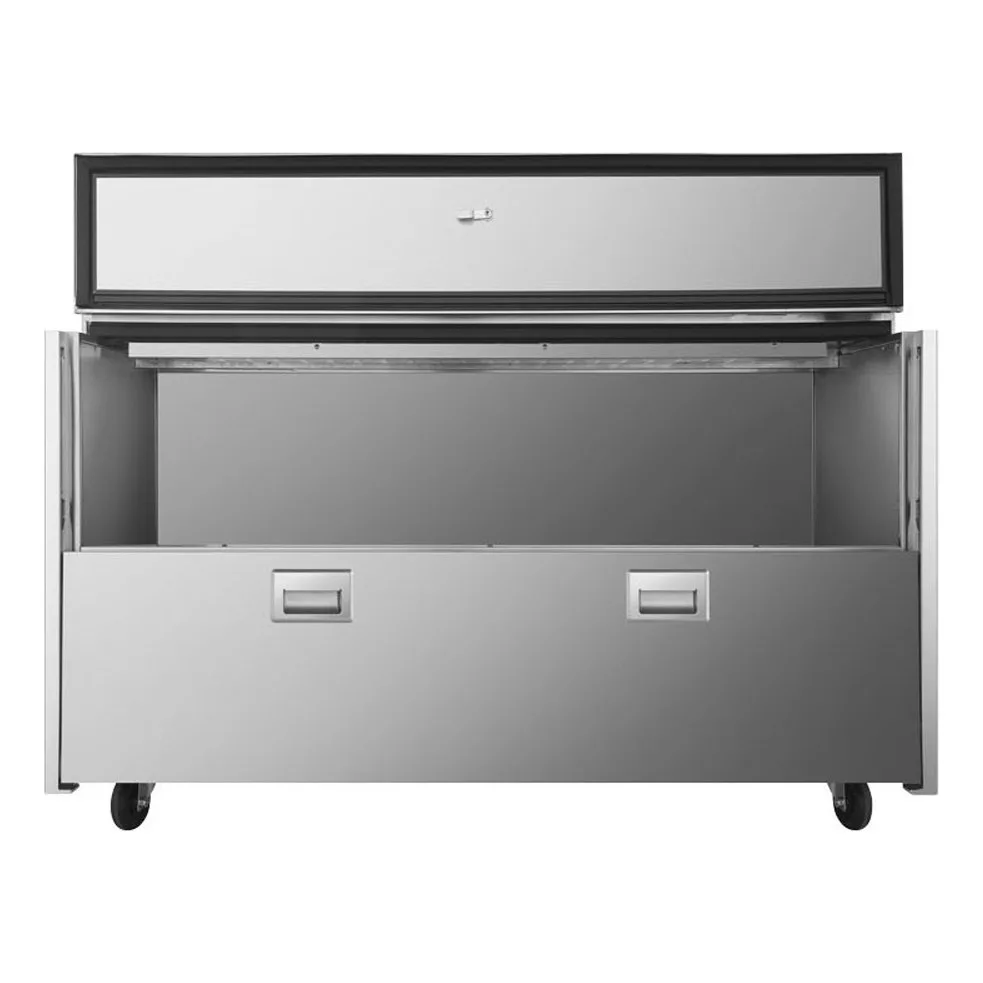 Atosa USA AMC-5801 58" Single Sided Milk Cooler, Forced Air, 16 Crates Capacity