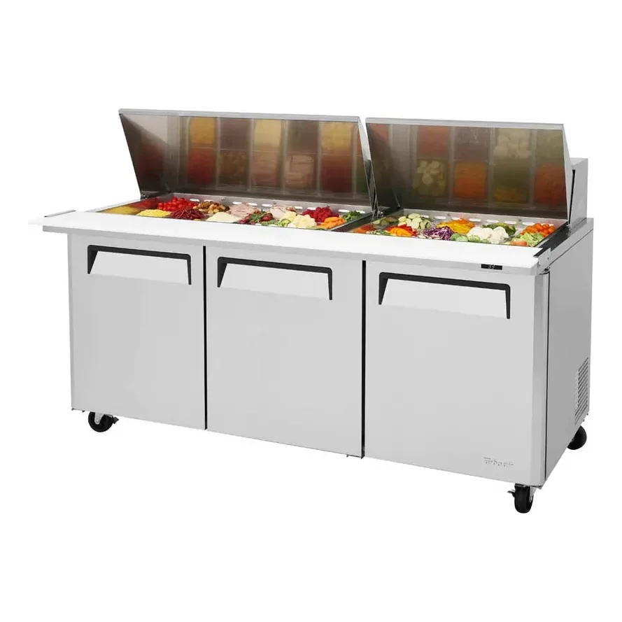 Turbo Air MST-72-30-N 72″ Mega Top Sandwich/Salad Prep Table w/ 3 Doors, 30 Pans 2