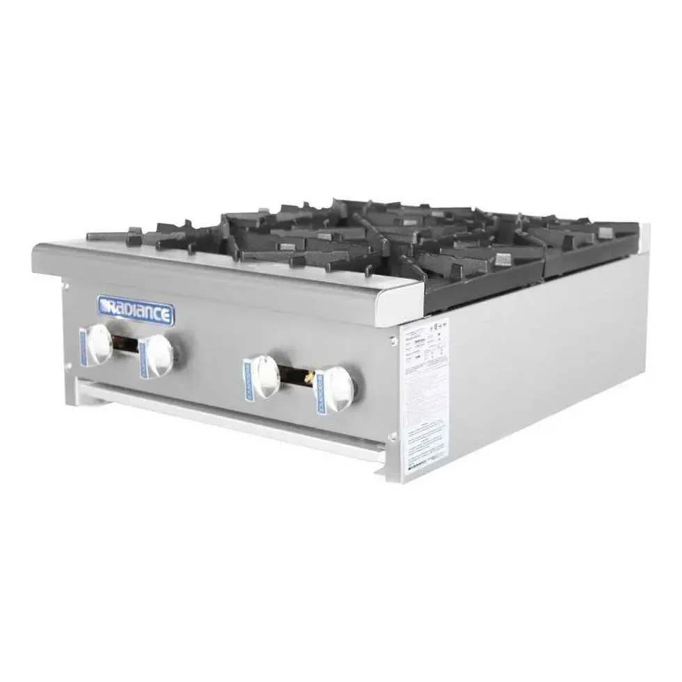 Turbo Air TAHP-24-4 24″ Countertop Gas Hotplate with (4) Burners, Manual Control, 128.000 BTU
