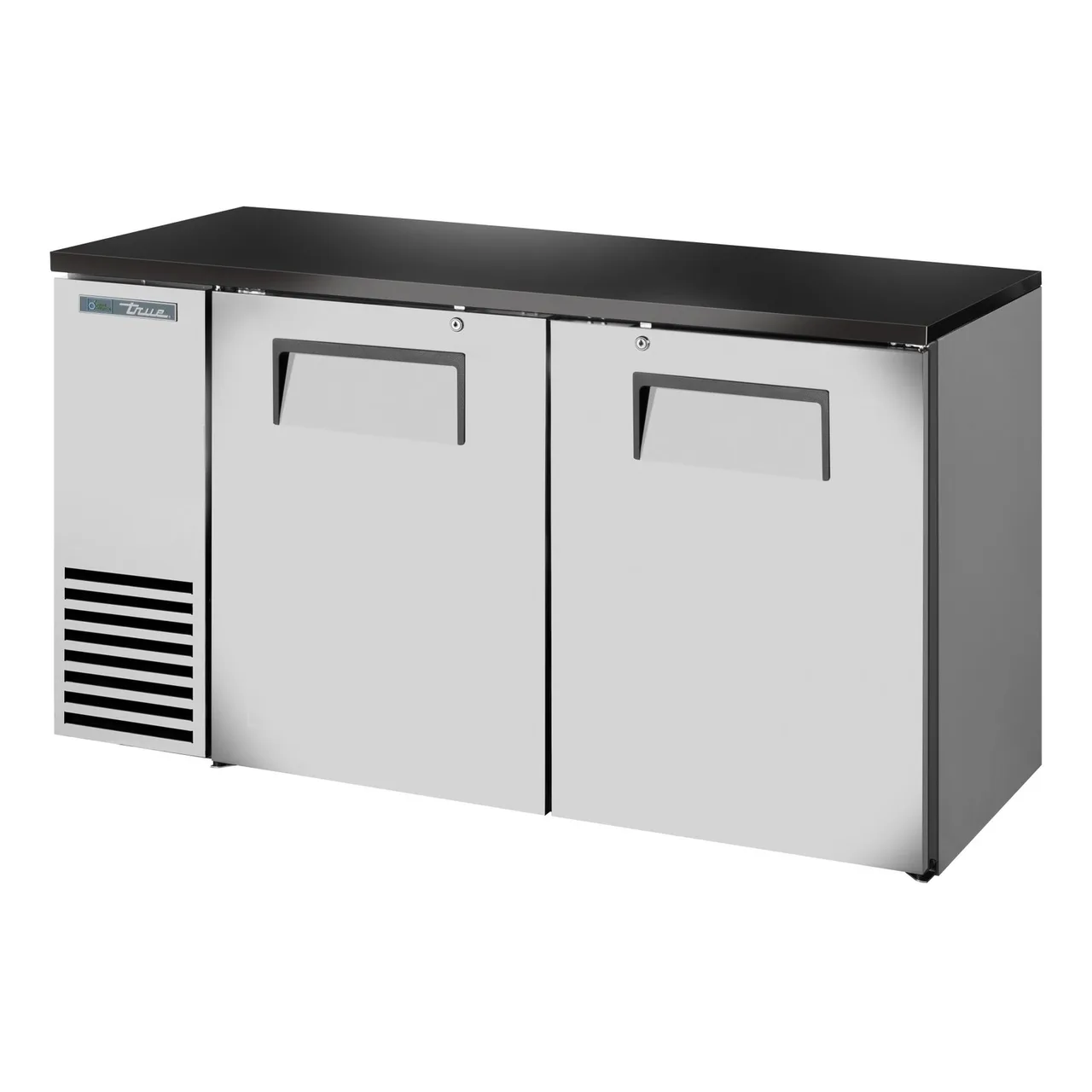 True TBB24-60-2S-Z1-BST-S-1 Refrigerated Back Bar Cabinet