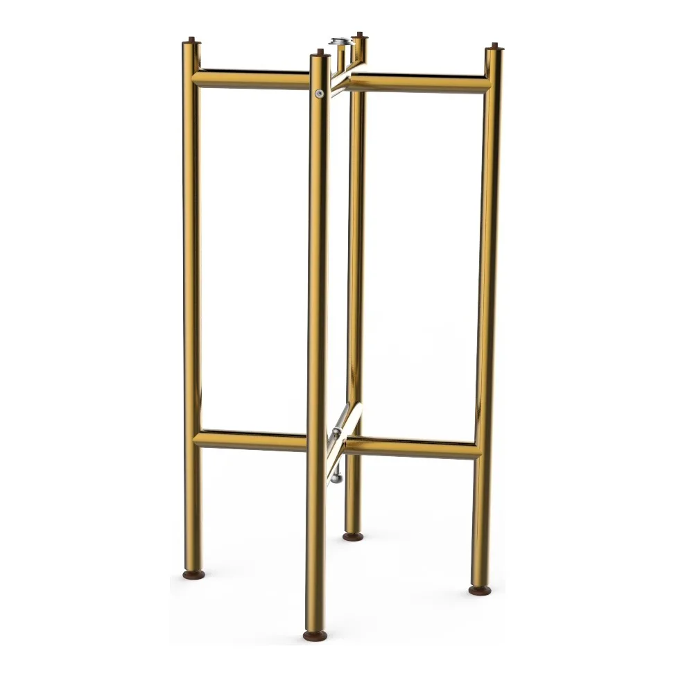 Steelite MGSCLXBR0201 Mogogo Buffet Solutions Clix Table Base, 36H, 19x19 Base, Stainless Steel, Brushed Brass Finish