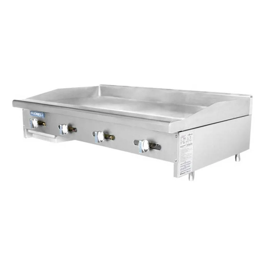 Turbo Air TAMG-48 48″ Countertop Manual Gas Griddle, 3/4″ Steel Plate, 88.000 BTU
