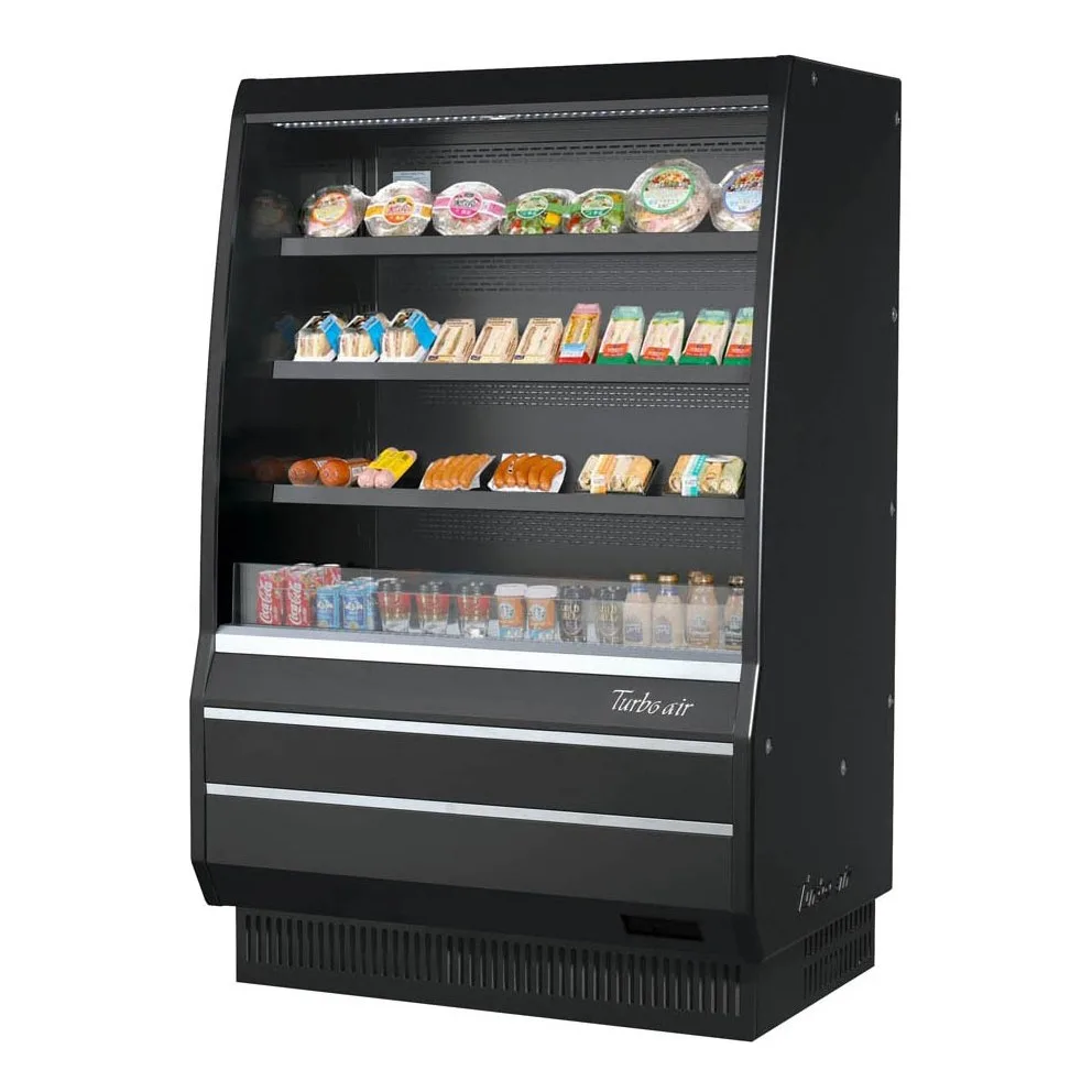 Turbo Air TOM-50MB-SP(-A)-N 50″ Vertical Open Air Merchandiser, Specify Exterior, Self-Contained, 3 Shelves, 12.3 cu. ft.