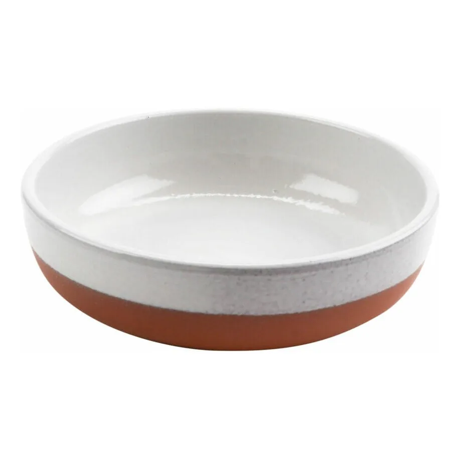 GET SH.BL-0620RWHT Stone Heart Deep Bowl, White, Terracotta, 8.66"W x 12.6"D x 8.66"H