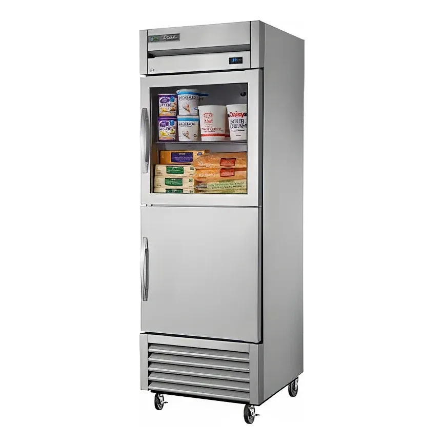 True T-23-1-G-1-HC~FGD01 27″ One Section Reach In Refrigerator, (1) Glass Door, (1) Solid Door, Right Hinge, 115v