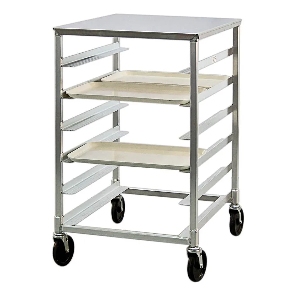 New Age NS834 12 Tray Side Load Aluminum Tray Rack for 15" x 20" Trays, Stainless Steel Top