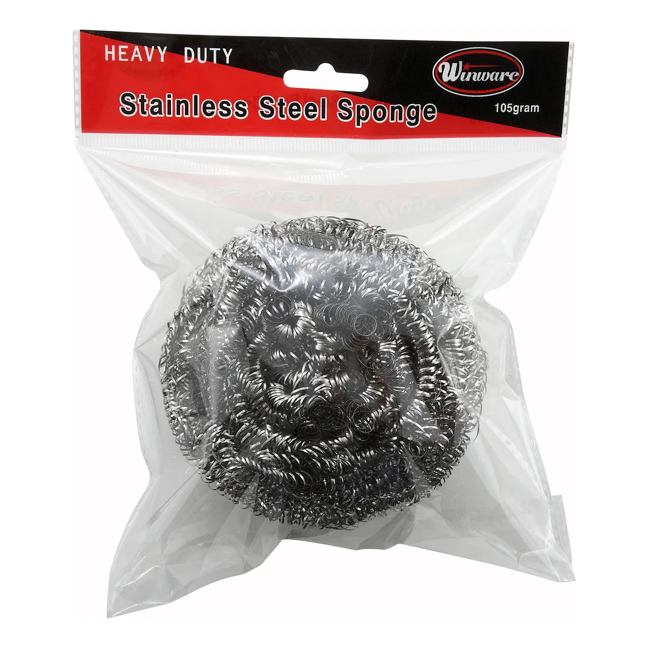 Winco SPG-105 105 gram Stainless Steel Sponge, Large
