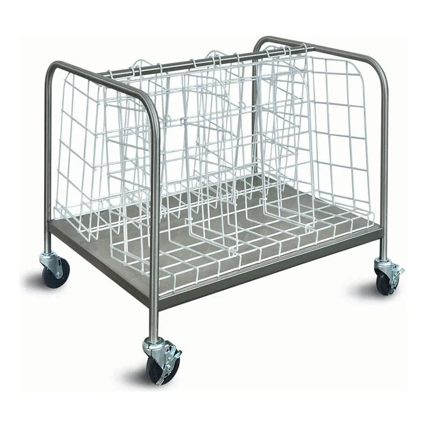 Piper Products 339-3487 Stainless Steel Double Dish Cart, 27-1/4" x 34" Shelf, NSF, Silver