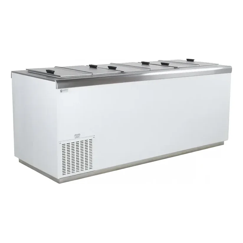 Excellence Industries 80 3/4″ Stand Alone Ice Cream Dipping Cabinet w/ 39 Tub Capacity – White, 115v (HFF-12HC)
