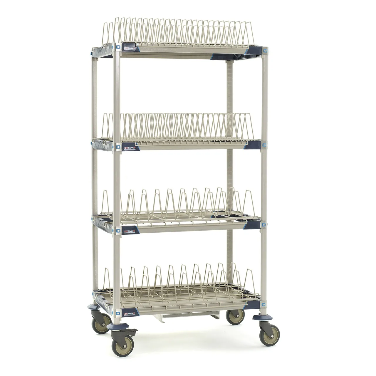 Metro PR36VX4-XDR MetroMax i Mobile Drying Rack with 2 Tray Racks, 2 Pan Racks and Drip Tray, 26" x 38" x 68"