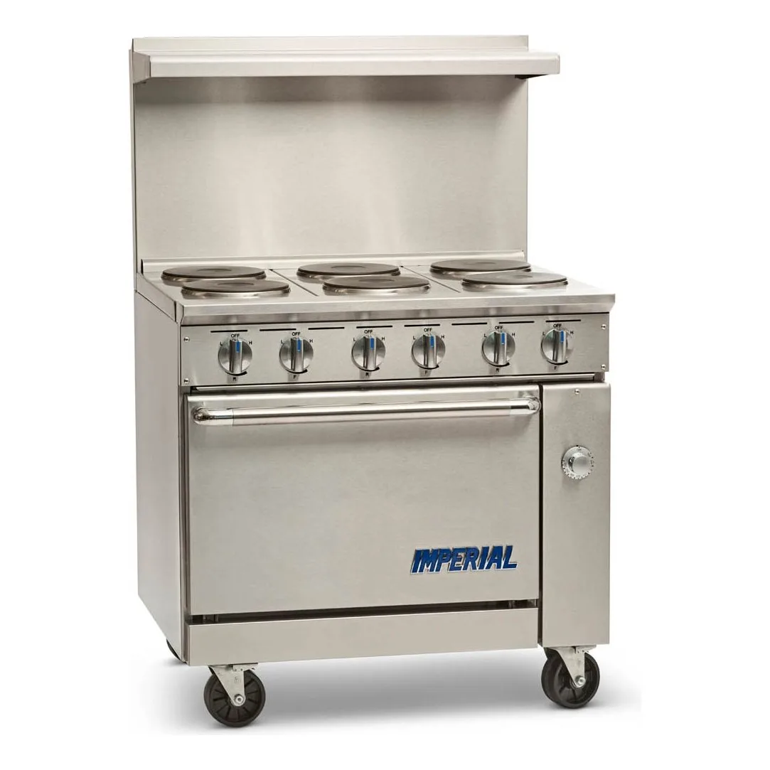 Imperial IR-6-E 36″ Electric Range with 6 Round Plates and Standard Oven