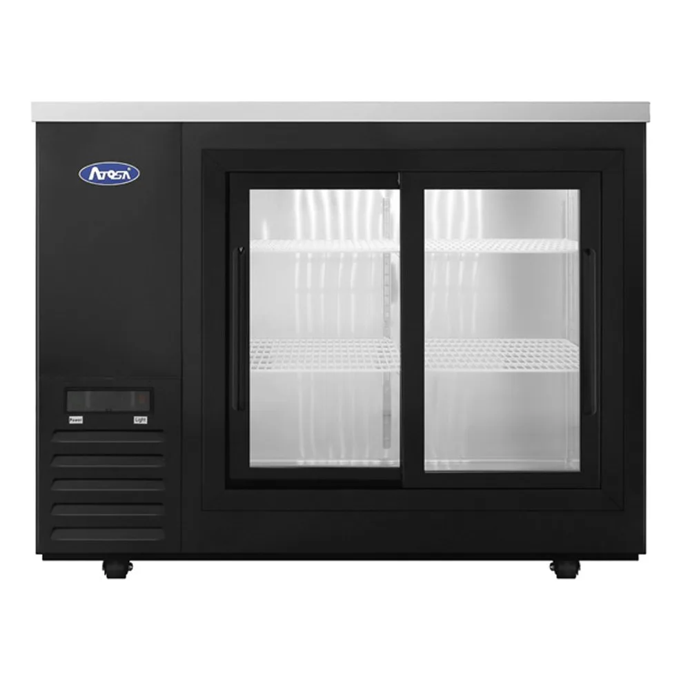 Atosa USA SBB48SGGRAUS2 48" Two Section Back Bar Cooler with Glass Door, 11.5 cu. ft.