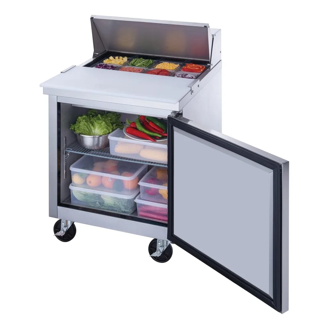Dukers DSP29-8-S1 29" Sandwich/Salad Prep Table w/ Refrigerated Base, 115v