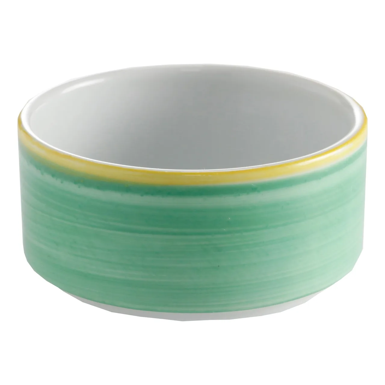 GET PA1603905124 Soup Cup - 11oz 4" Porcelain, Yellow/Corona/Calypso/Green, M/D Oven 380°F - Dozen