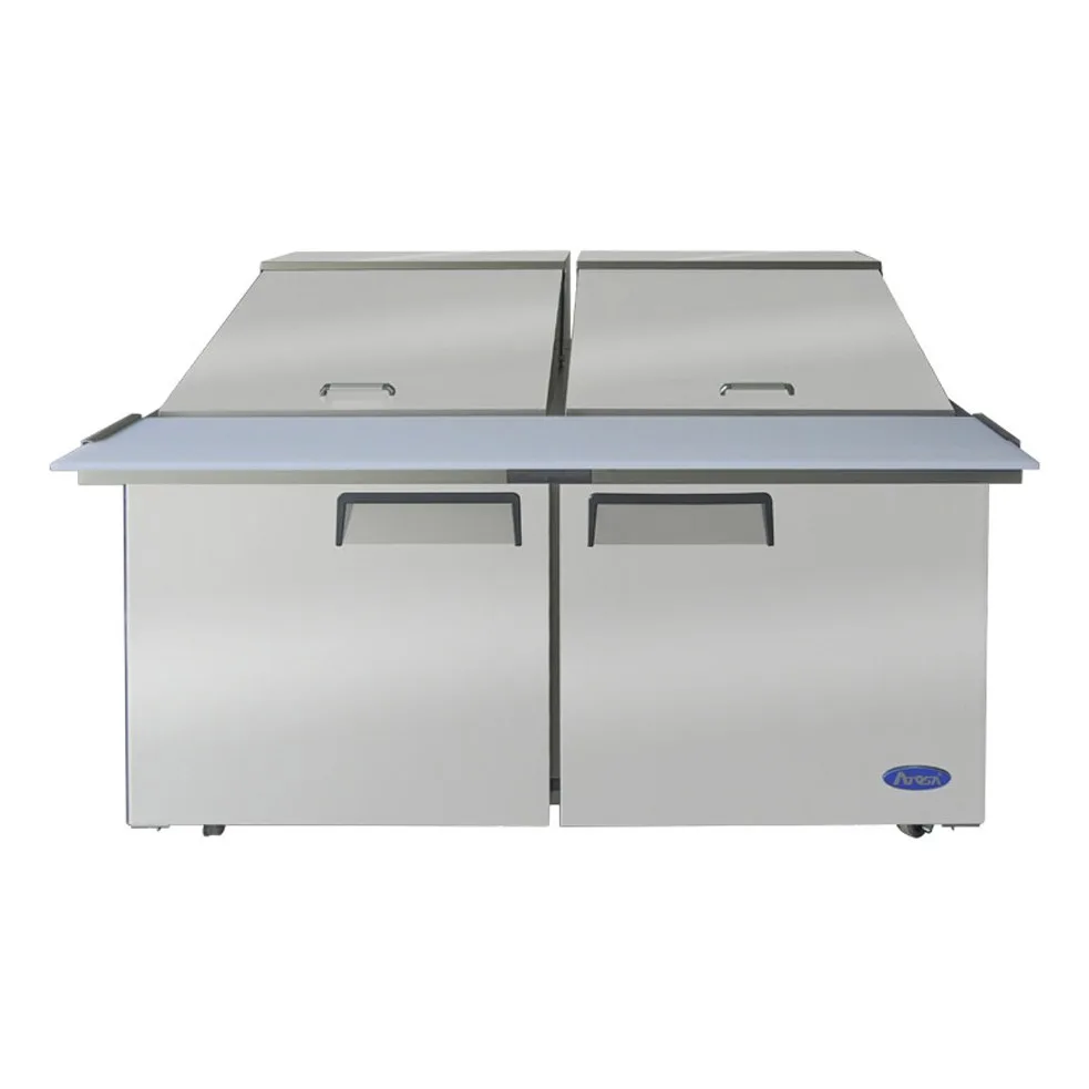 Atosa USA MSF8307GR 60" Two Section Mega Top Sandwich/Salad Prep Table w/ 2 Doors, 24 Pans