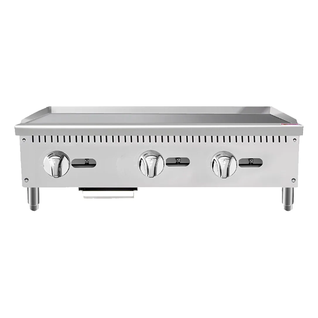 Atosa USA ATMG-36 36“ CookRite Countertop Gas Griddle w/ Manual Controls, 90.000 BTU